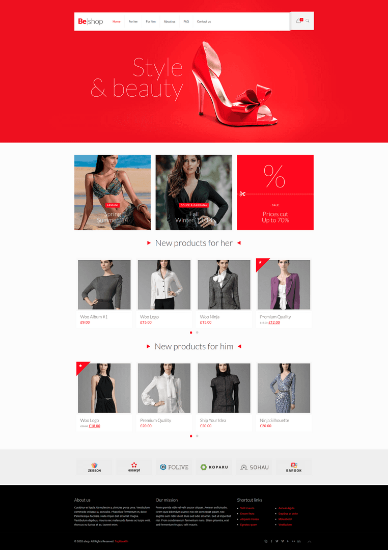 Store & catalog template preview
