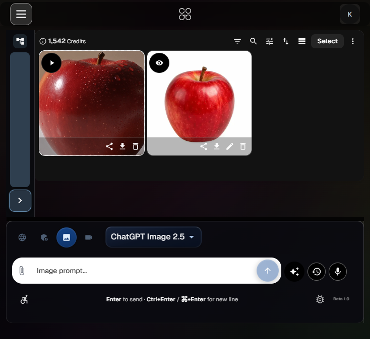 Codibu AI image generator — prompt to product visuals in AI Chat