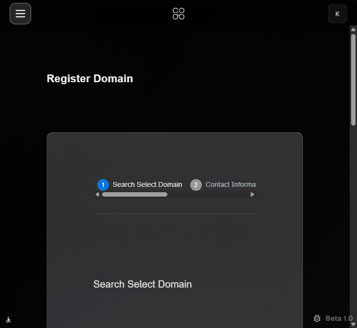 Codibu domains — search, active domain, and launch planning