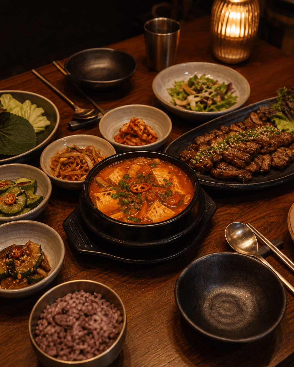 Generated example — restaurant menu visual