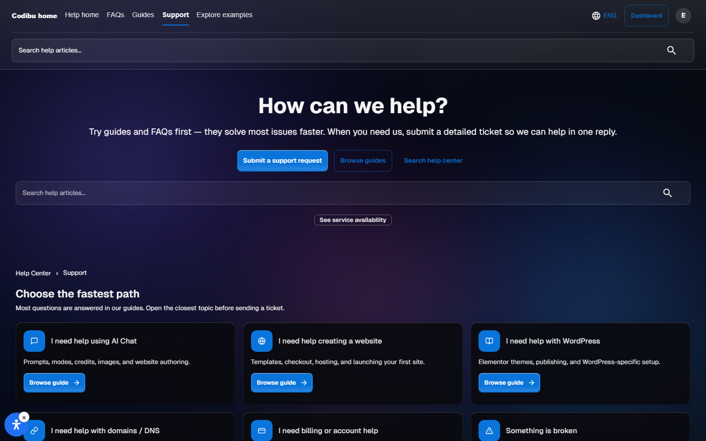 Codibu help center — guides, support, and ongoing management