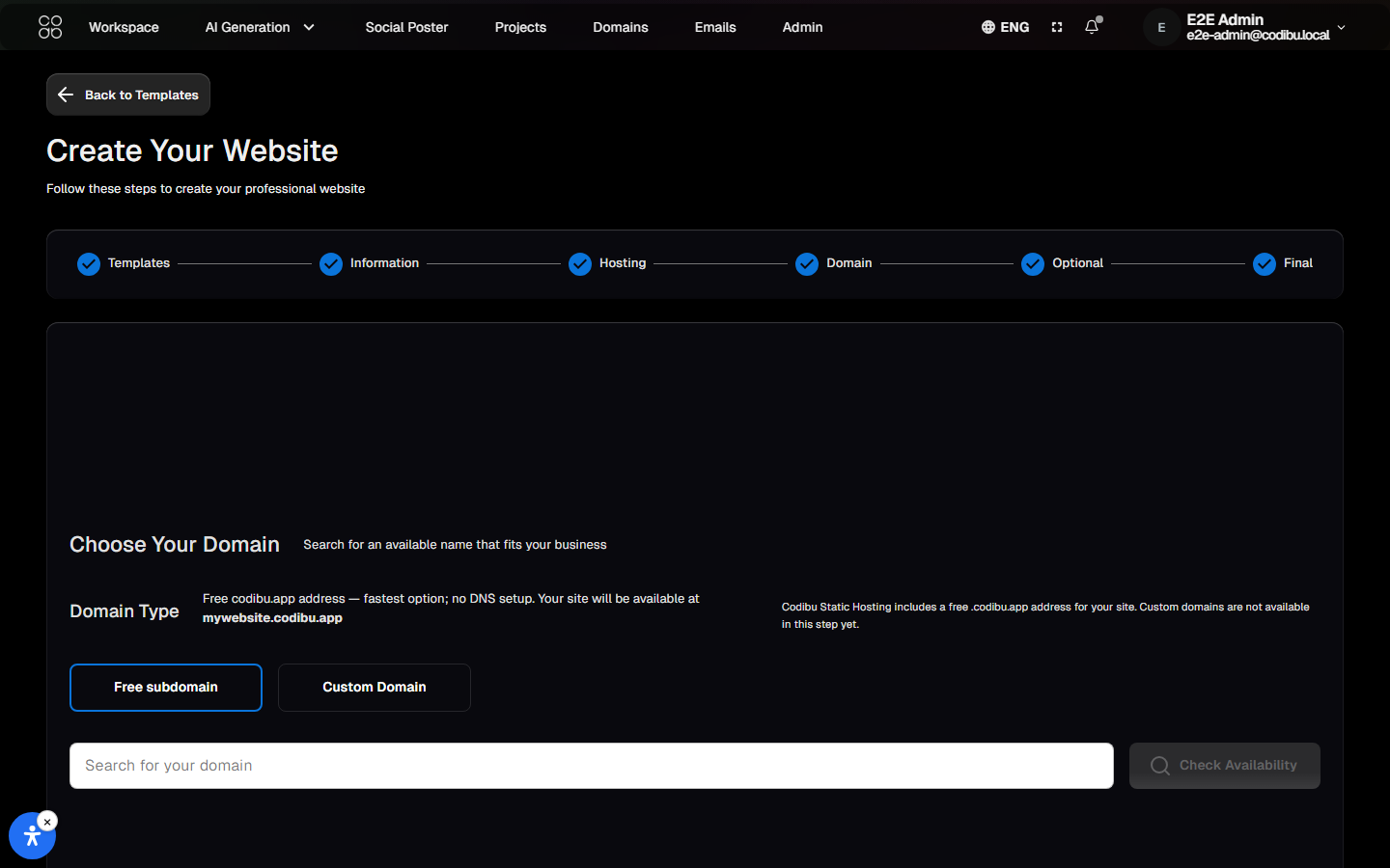 Codibu templates — business, store, and CMS starting layouts